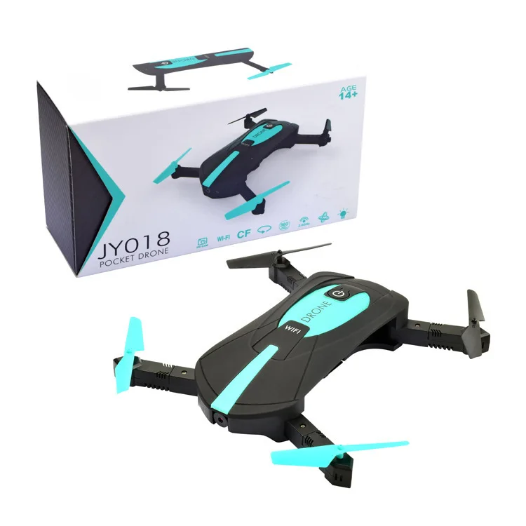 RC Дрон JY018 складной Квадрокоптер селфи вертолет мини с Wi-Fi камерой HD карманный |