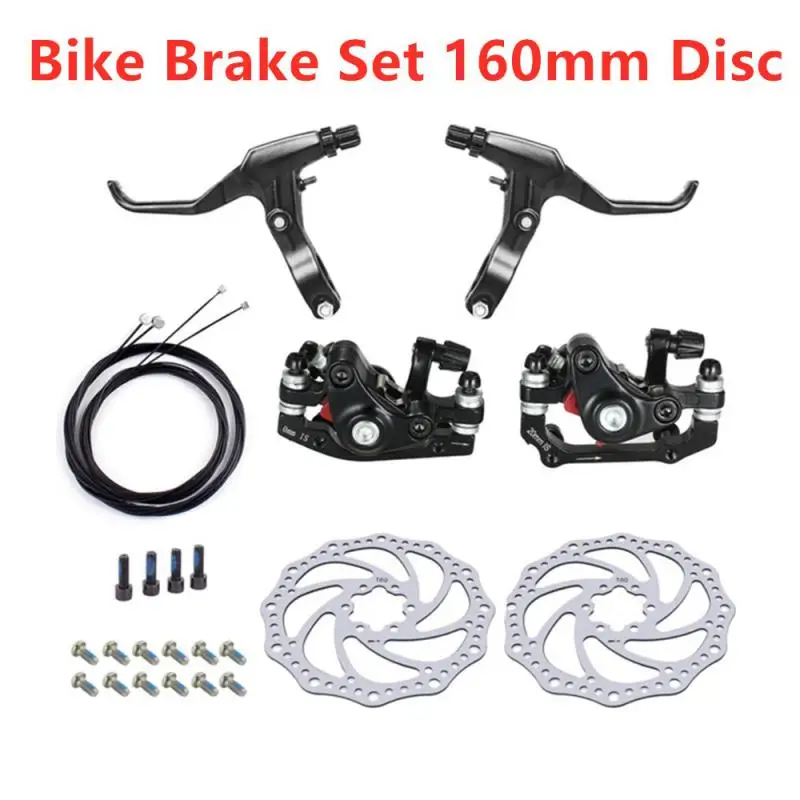 

Bike Disc Brake 160mm Rotor Caliper Hydraulic Calliperplate Front Rear Handle A B-pillar CNC Bicycle Parts Cycling Accessories