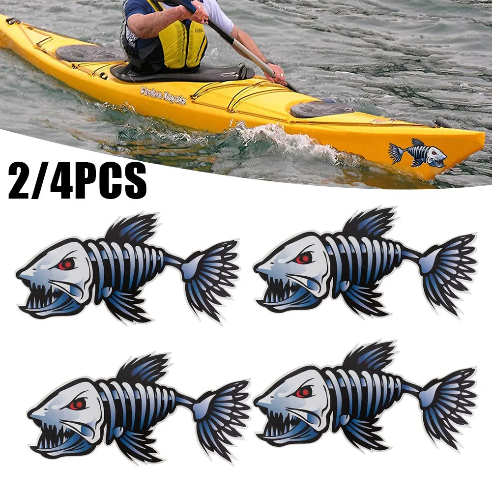 

2/4pcs 3D Car-Styling Sticker Sharks Teeth Mouth Graphics Kayak Decal Stickers Go Fish For Motorcycle Fishing Boat Golf Bmw Ford