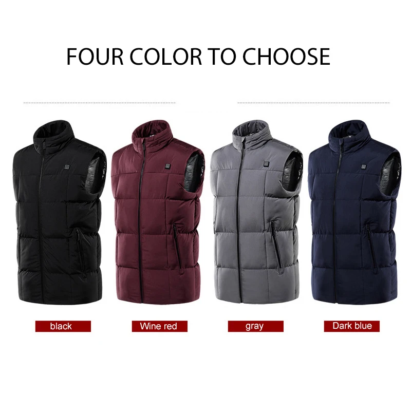 PARATAGO зимний USB нагревательный жилет для мужчин и женщин теплый Электрический с