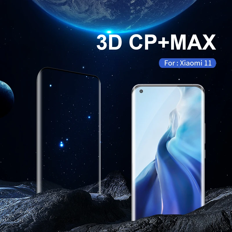 Закаленное стекло для Xiaomi Mi 11 10 Pro защита на весь экран Nillkin 3D CP + Max стеклянная