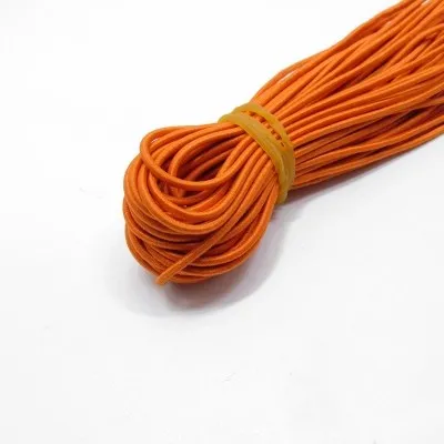 Orange 5meters 2 мм Экологичный круглый резиновый эластичный шнур эластичные ленты Веревка Ювелирные браслеты изготовление одежды бирка DIY аксессуары для рукоделия - Цвет: Orange 5meters