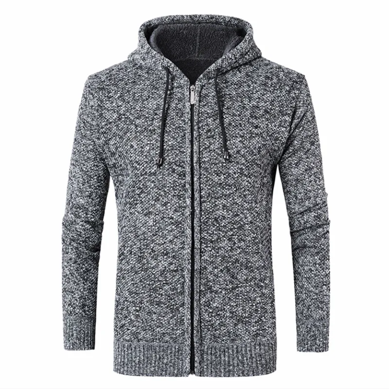 Мужская бархатная толстовка с капюшоном утепленная Повседневная приталенная