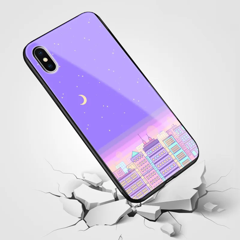 Художественный пиксель эстетический Инди пейзаж роскошный стеклянный Мягкий