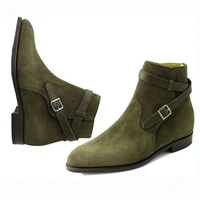 autumn and winter men fashion pointed low heel buckle suede classic comfortable casual business formal chelsea boots zz462