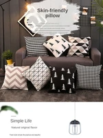 new simple black white geometry cushion case decorative pillows case livingroom sofa couch throw pillow cover without inner