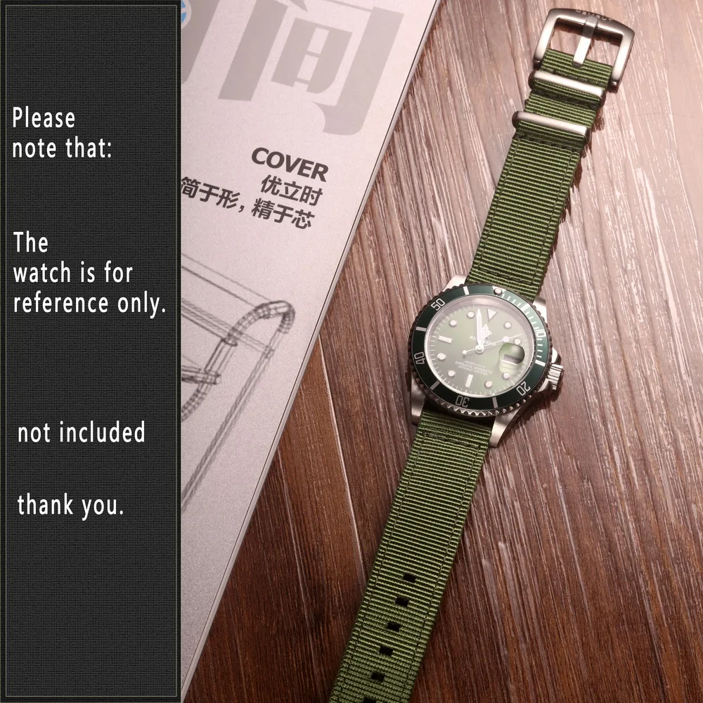 Военные нейлоновые ремешки для часов черные быстросъемные качественные и