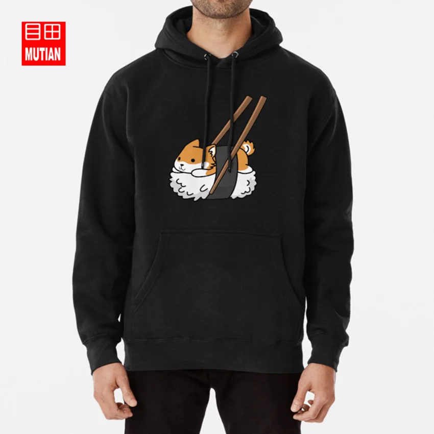 Забавные толстовки с капюшоном для суши Сиба-ину собака Шиба-ину