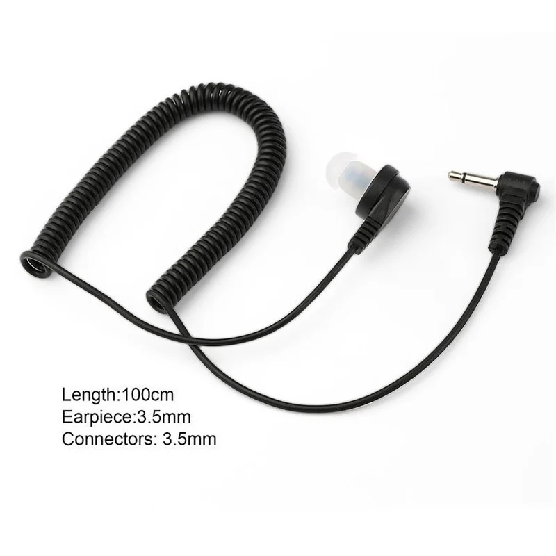 

Earphone Ordinary 3.5mm Single Listen/Receive Only Covert Acoustic Tube Earpiece Headset For Two Way Radio Speaker Microphone