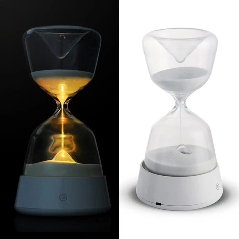 Песочные часы ночной Светильник лампа для йоги романтическая прикроватная 15