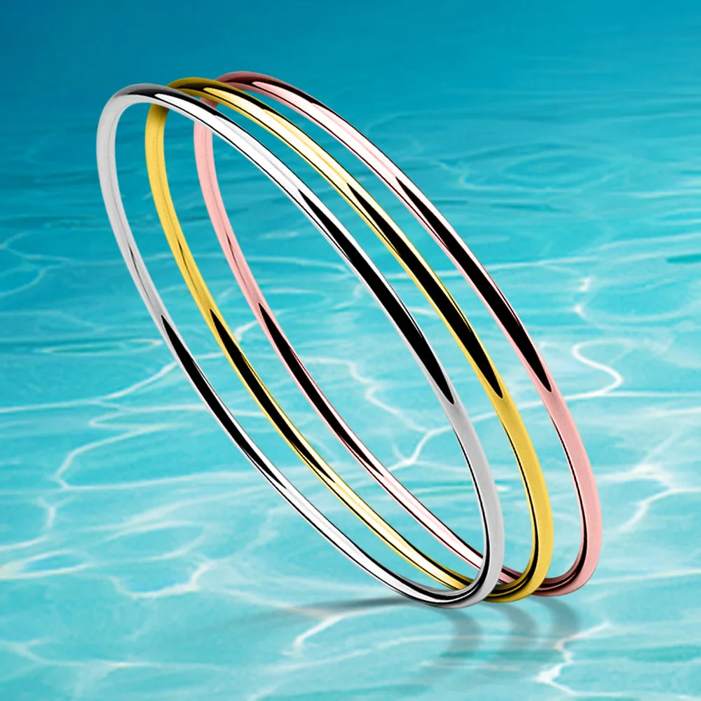 Женский браслет и из серебра 925 пробы модные ювелирные изделия 2 мм простой с