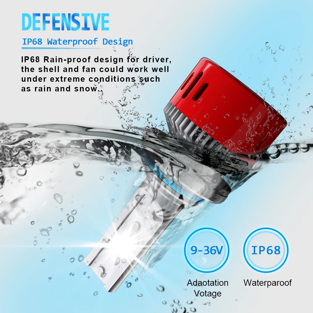 Roadsun светодиодный H4 H7 H1 HB4 H11 HB3 9005 9006 со светодиодными кристаллами для автомобиля головной светильник лампы 72W 12V 6000K 12000Lm лампы авто лампы светильник