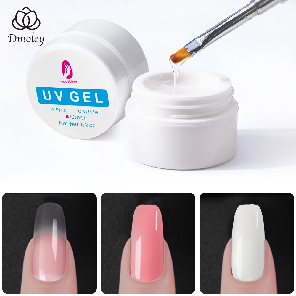 Dmoley 3 цвета гель для наращивания ногтей профессиональный Стекловолоконный