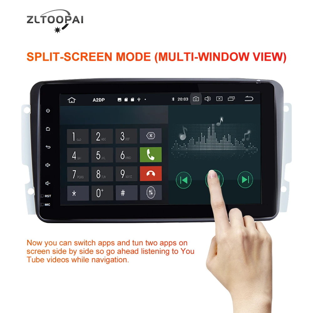 Автомобильный мультимедийный плеер ZLTOOPAI 2 Din радио GPS Android 10 для Mercedes Benz CLK W209 Vito W639