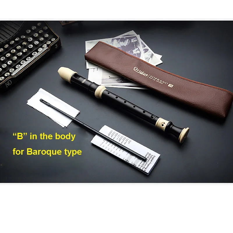

New Arriving Recorder ABS C Keys 8 holes German type clarinet Baroque clarionet with PU bag Oriolus mouth organ free shipping