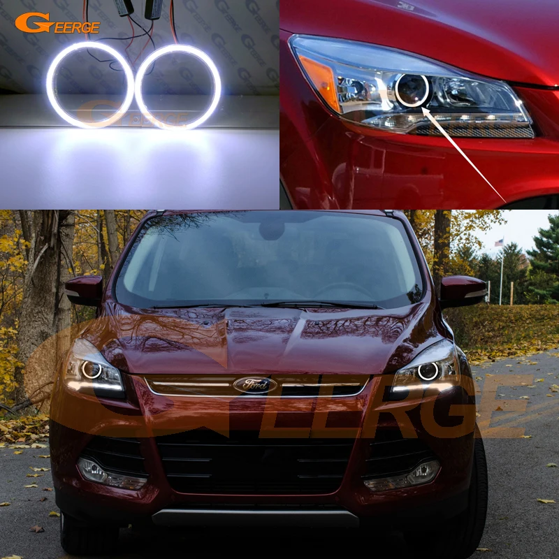 Отличные Кольца с ближним светом для Ford Escape kuga II 2013 2014 2015 ксеноновые фары|Фара