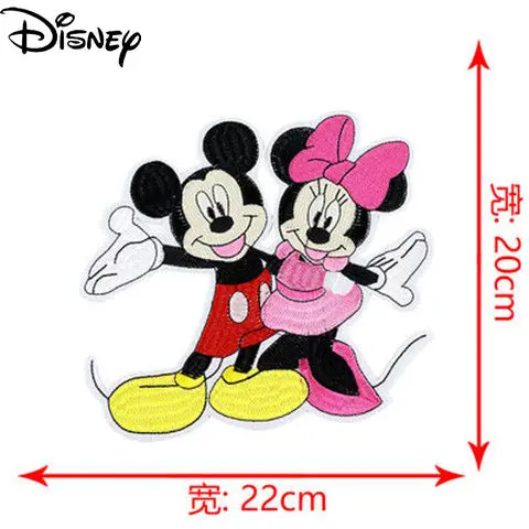 

Disney Fashion Cute Cartoon Embroidery Mickey Mouse Patch Sticker Simple Clothing Personality Patch Sticker