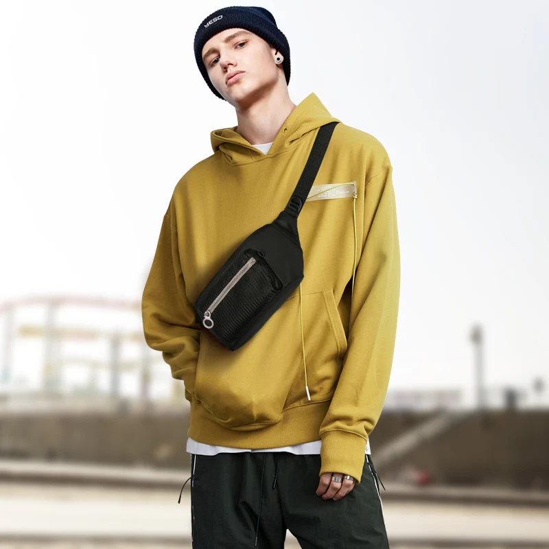 Мужская нагрудная сумка YESO модная водонепроницаемая на одно плечо с защитой от