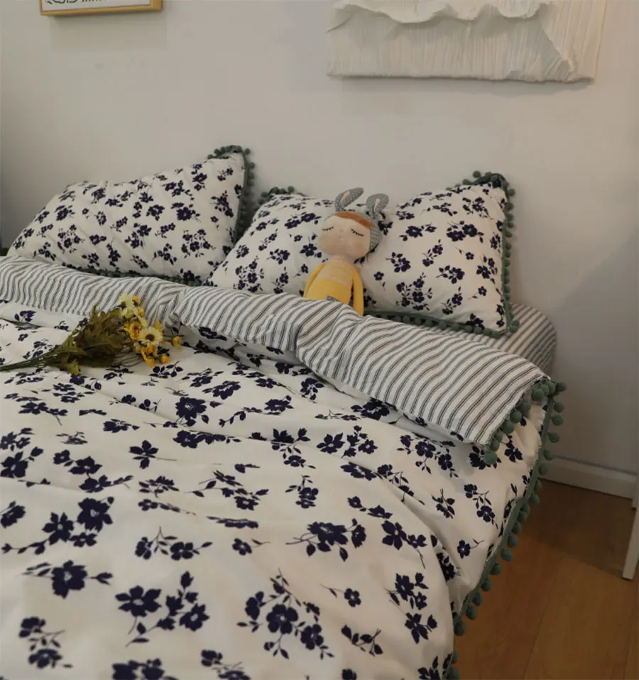 

Romantic rustic french floral bedding set,1.2 1.5 1.8 cotton twin full queen home textile flat sheet pillow case duvet cover