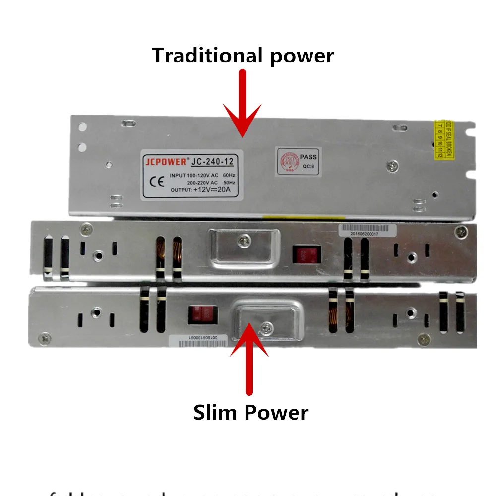 Светодиодный ультра-тонкий источника питания DC5V 12В 24В преобразователь 25 Вт/50