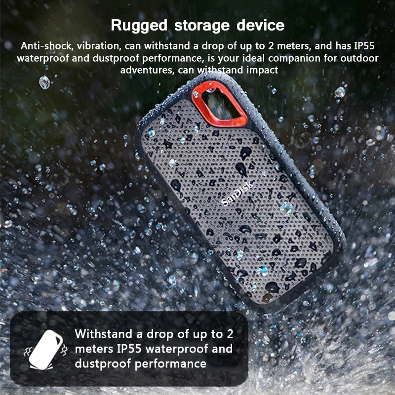 Внешний твердотельный Диск Sandisk E61 внешний жесткий диск 4 ТБ флэш-накопитель 1 500 Гб
