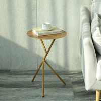 luxury low golden coffee table nordic round sofa service side table living room metal modern mesa auxiliar home furniture