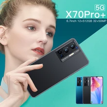 Nova marca original x70 pro + mais snapdragon 810 5g inteligente de alta definição completo ajuste tela gota de água telefone móvel 6.7 polegadas (3)