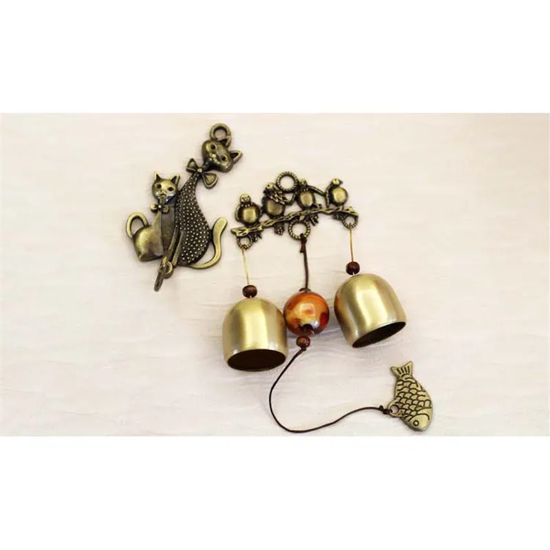 Высококачественные медные колокольчики для кошек античные ветряные ретро