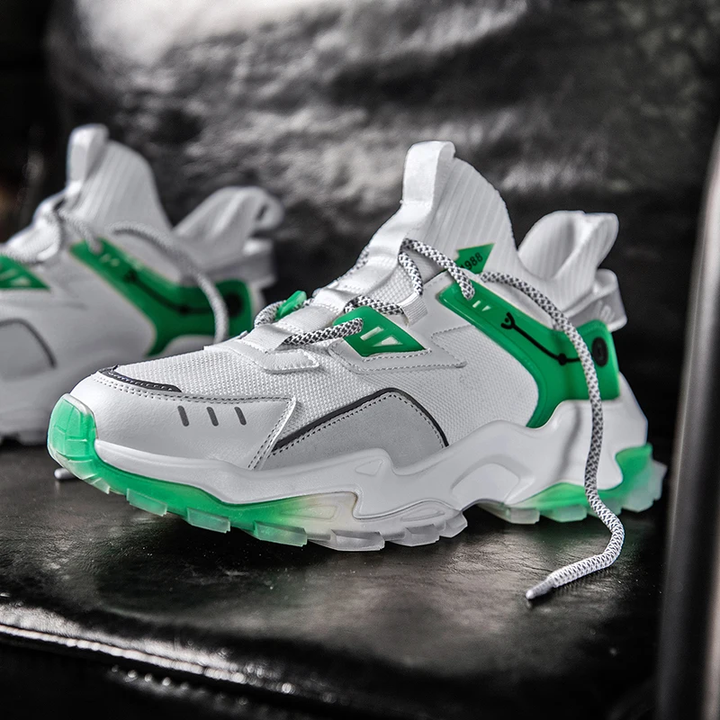 

Autumn New Running Shoes for Men Breathable Socks chunky Sneakers Antiskid Damping Athletic Sport Shoes Training Run zapatillas