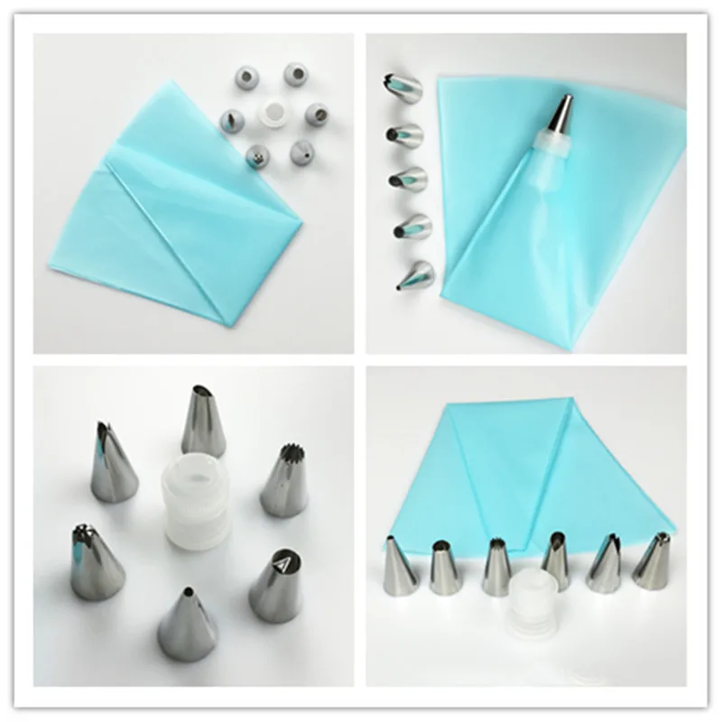 

8 Pieces Set Sugar Coated Pipe Nozzle Russian Pastry Tips Baking Tools Cake Decoration Set Stainless Steel Nozzle Cake 6 Heads