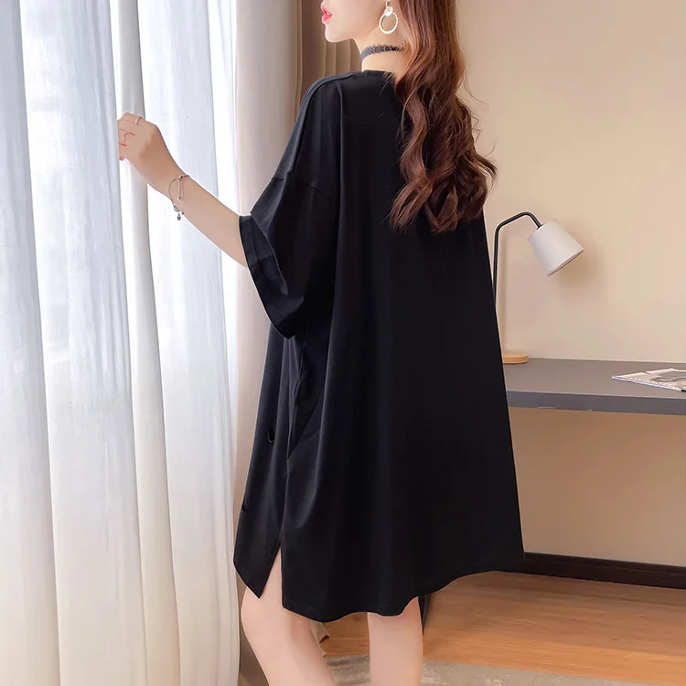 #0708 желтая черная белая женская футболка с блестками свободная уличная одежда в