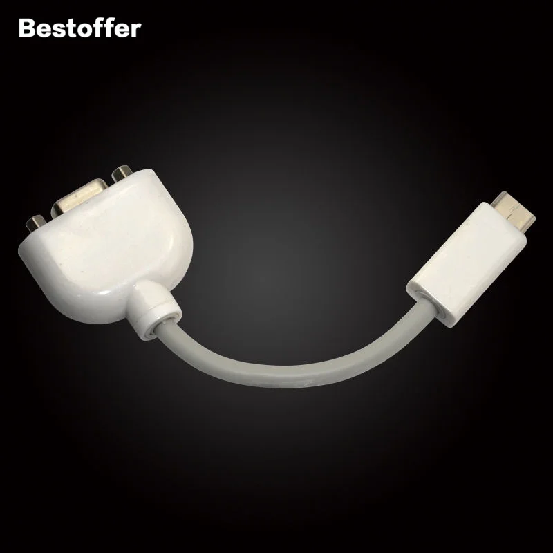 HD Mini DVI Male to VGA 15PIN Female Adapter Convertor For Apple MacBook Display Monitor | Электроника