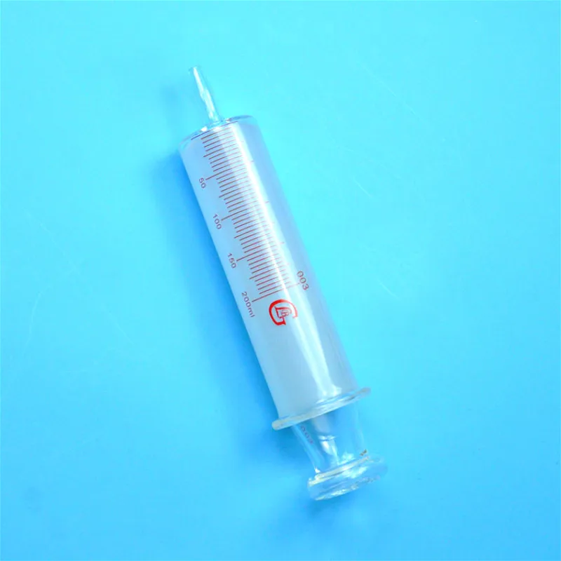 Large Glass Syringes 200ml With Caliber / Ruhr Locks Enema Sausage Device Sample Extractor Injector 200cc | Канцтовары для офиса и