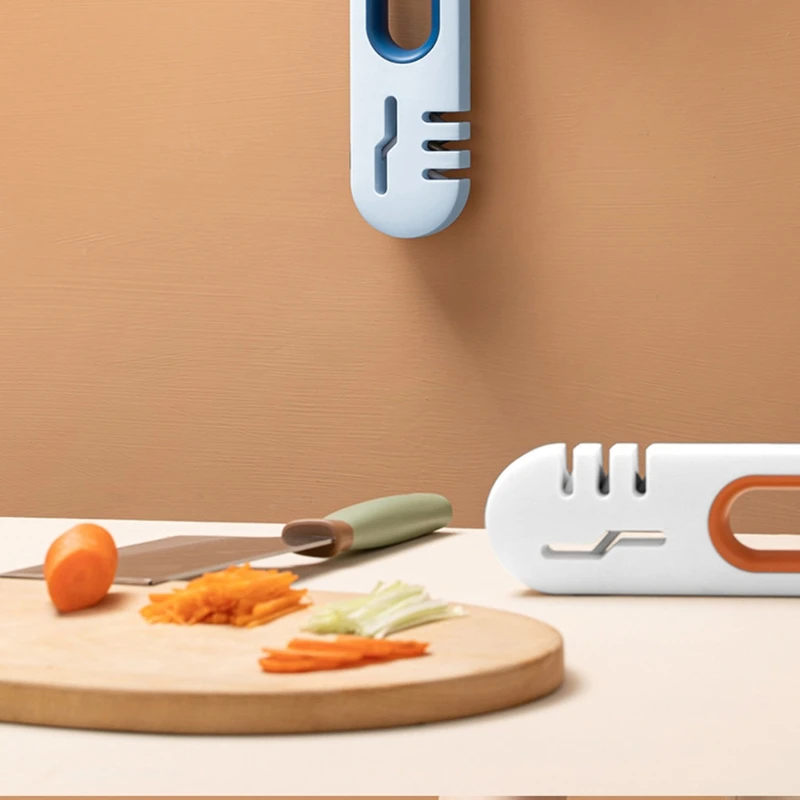 

Точилка для ножей, 3 этапа, 4 в 1, многофункциональный точильный камень, кухонный точильный камень, шлифовальный камень, аксессуары