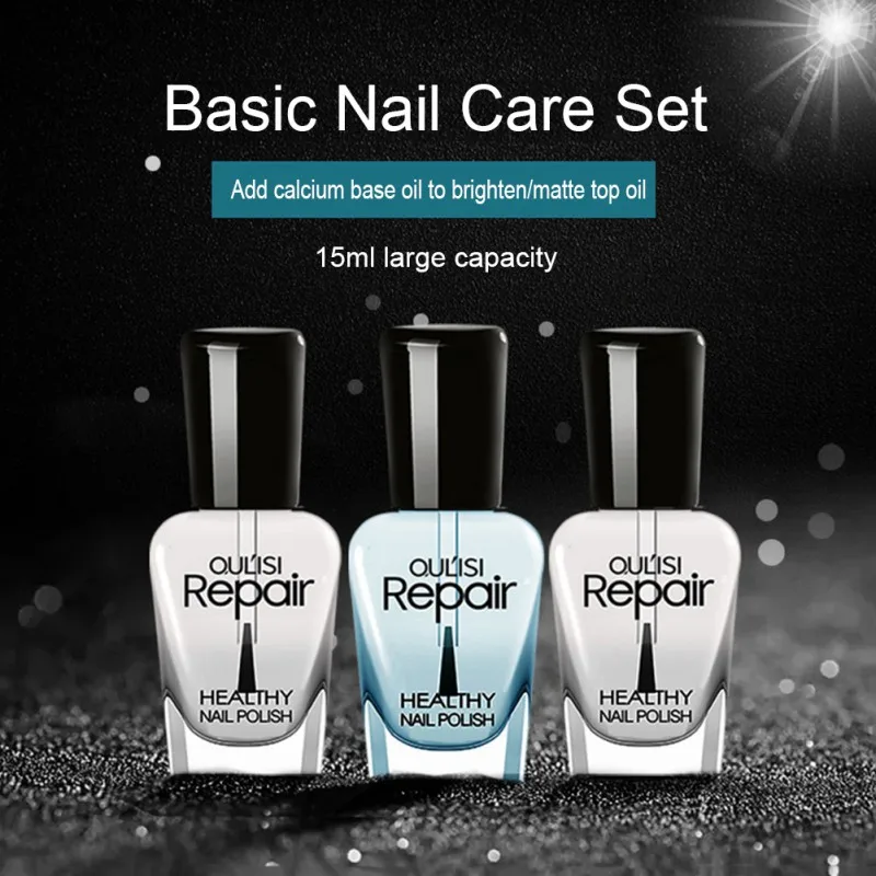 

Long Lasting Base Top Coat Gel Nail Polish Prevent Nail Cracking Repair Cuticle No Wipe UV LED Soak Off Nail Gel Polish