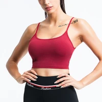 solid color shockproof huddle yoga vest fitness sports bra stretch fast dry breathable beauty back bra pullover blouse