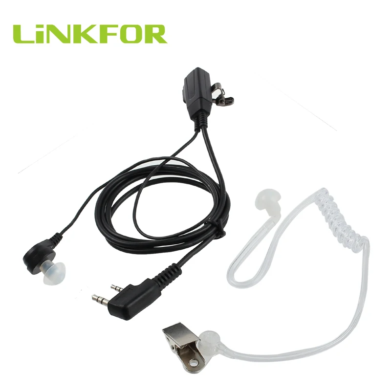 LiNKFOR 2 Pin микрофон PTT Тайное Акустическая трубка Динамик гарнитура для Kenwood PUXING Baofeng