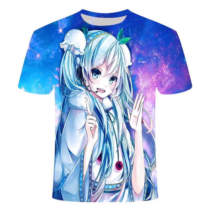 

Summer 3D printing T-shirt children and adolescents cartoon anime T-shirt boys and girls children short-sleeved T-shirt tops str