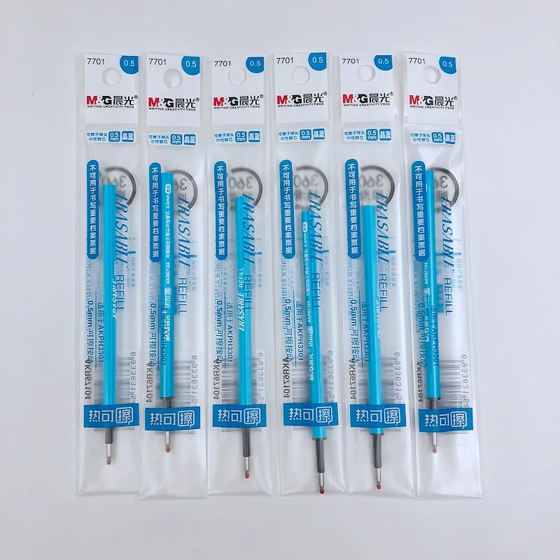 6 Blue Refills 3 шт./лот) M& G Милая кошка Волшебная стираемая гелевая ручка 0,4 мм синие чернила пишущие инструменты Kawaii корейские школьные детские канцелярские принадлежности H3305 - Цвет: 6 Blue Refills