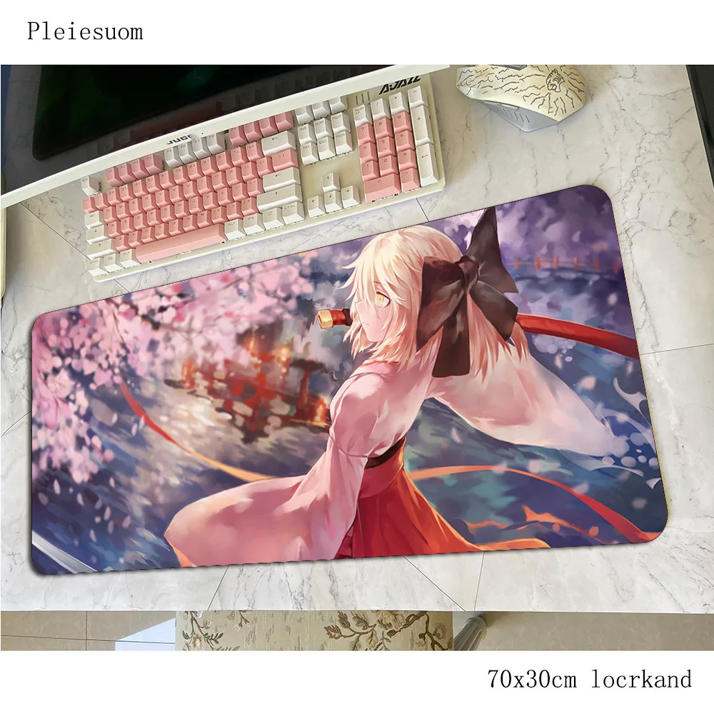 Лучший Коврик для мыши saber sakura 700x300x4 мм, компьютерный коврик для мыши, геймпад, подарки, Настольный коврик для мыши для домашних игр, офисный коврик для мыши