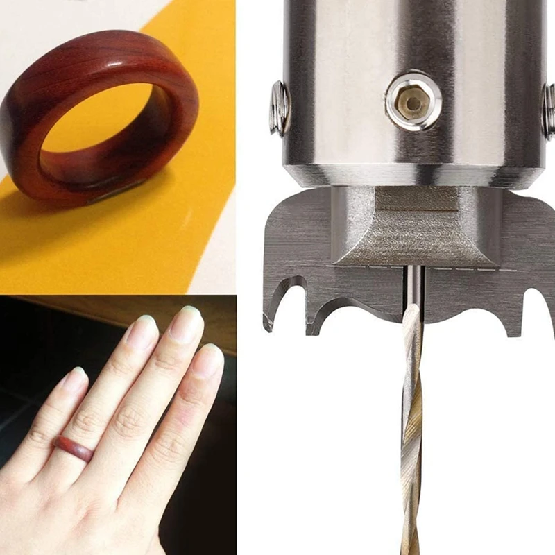 

30 PCS Ring Drill Bit Set, 16-21 mm Blades Wood Ring Drill Bit Wooden Ring Maker Steel Wood Bead Drill Bit