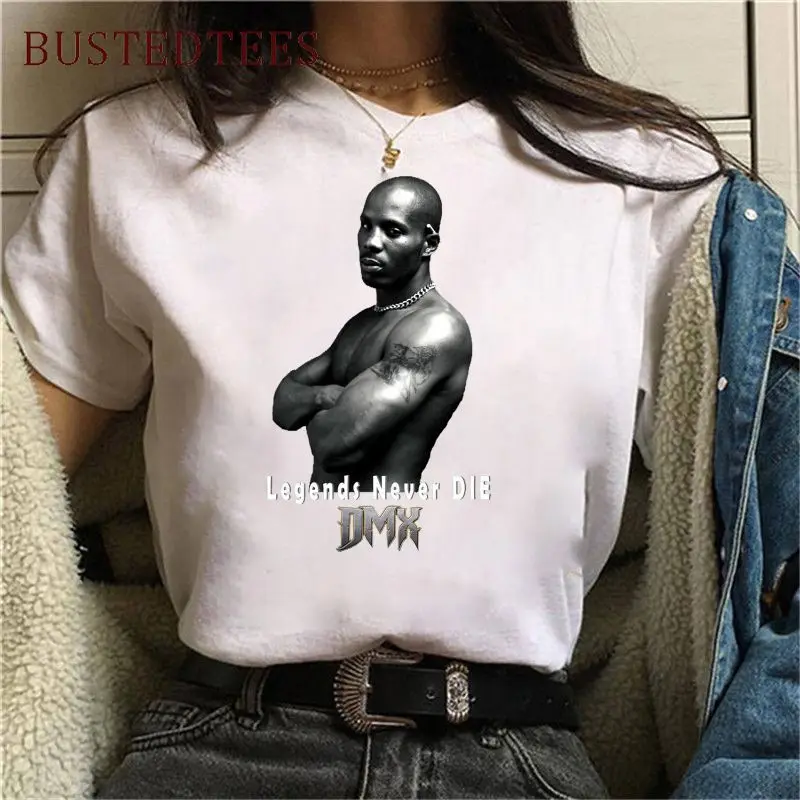 

RIP DMX Rapper Short Sleeve Summer Tops for Women 2021 Harajuku Loose Streetwear Tops Hip Hop Printed Oversized T-shirts Unisex