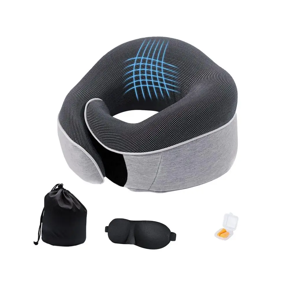 

Travel Neck Pillow Lightweight Environmental Memory Foam U-shaped Pillow Car Neck Support Pillow For Sleeping 360 Embedded Cu