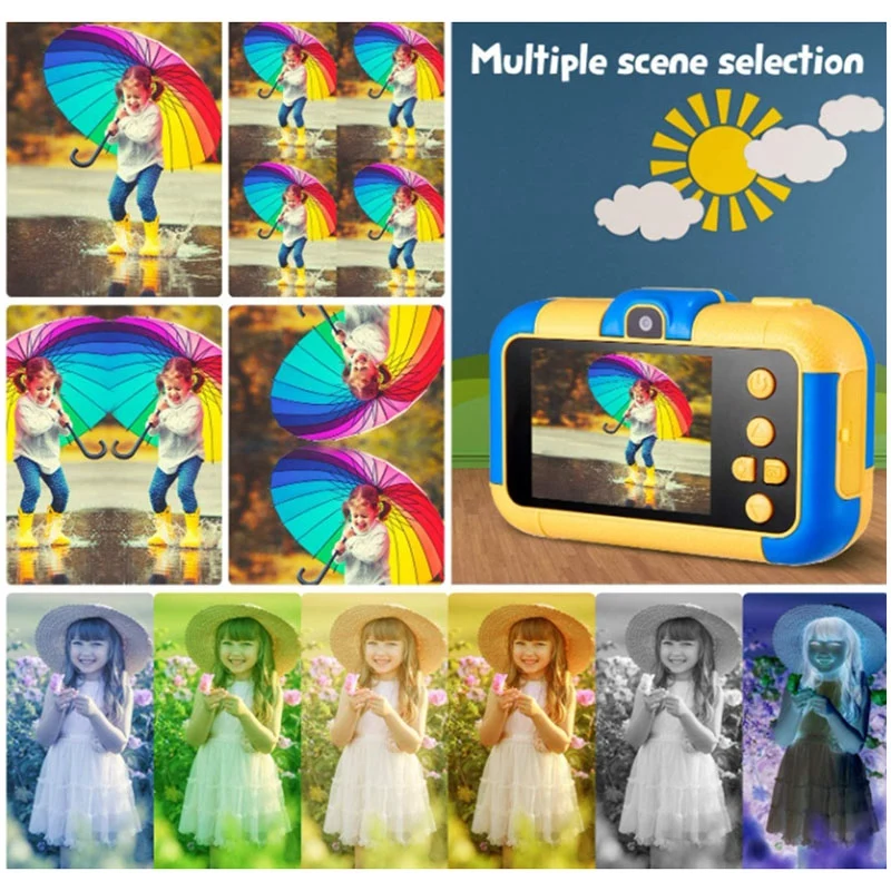 

Kids Camera, Camcorder Dual Lens 1080P 2.4 Inch HD, Toys Gifts for Toddlers Age 3-10 Years Old Boys Grils Children