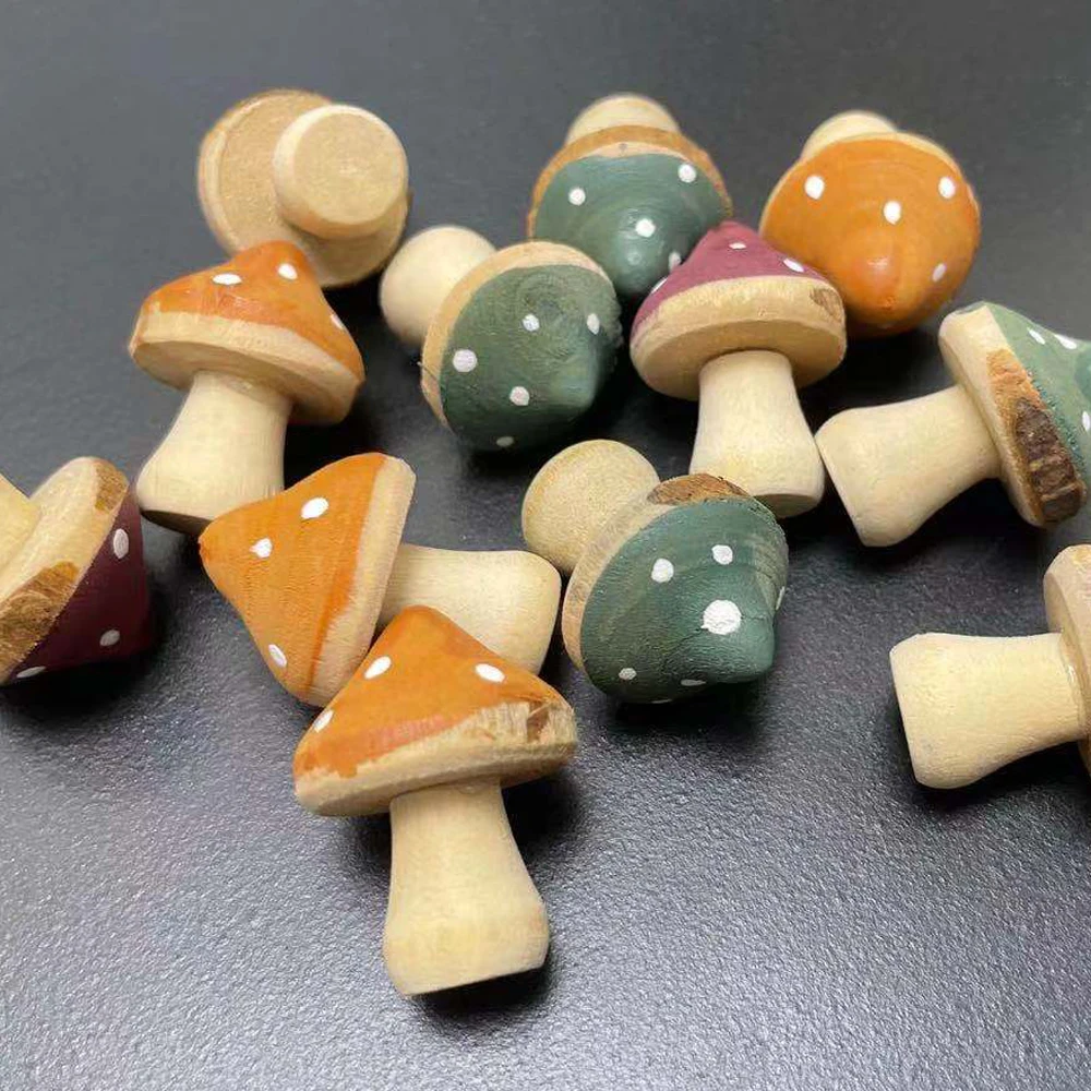 Деревянные грибы 12 шт. сказочные садовые украшения для дома сделай сам