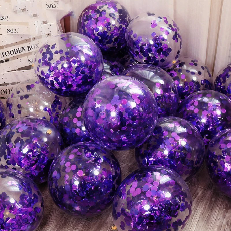 10Pcs/Lot 12 Inch Confetti Latex Balloon Silver Gold Red Helium Birthday Party Wedding Decoration Christmas Globos - купить по