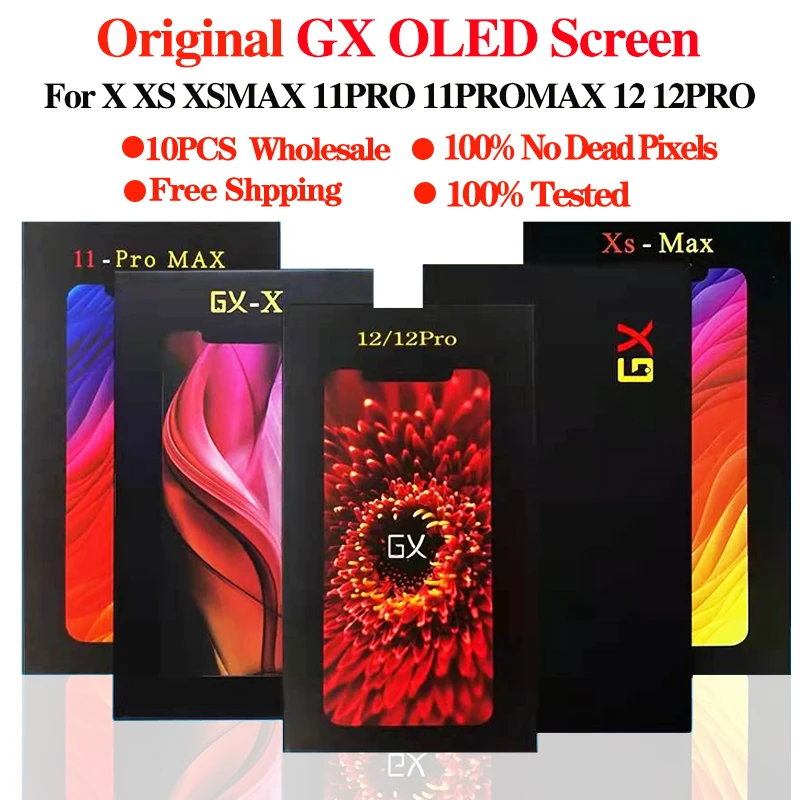 

10PCS For iPhone 11 Pro Max Display X XS Screen GX Soft OLED Hard 3D Touch True Tone Pantalla For iPhone 12Pro 13 LCD Screen