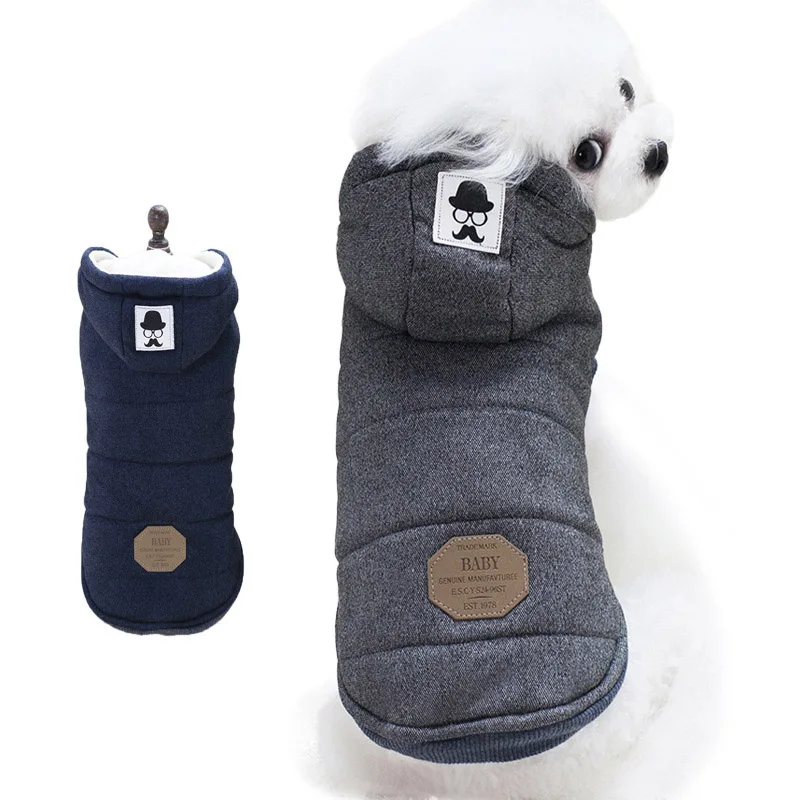 Одежда для собак зимние теплые толстовки домашних животных Куртка Пальто Щенок