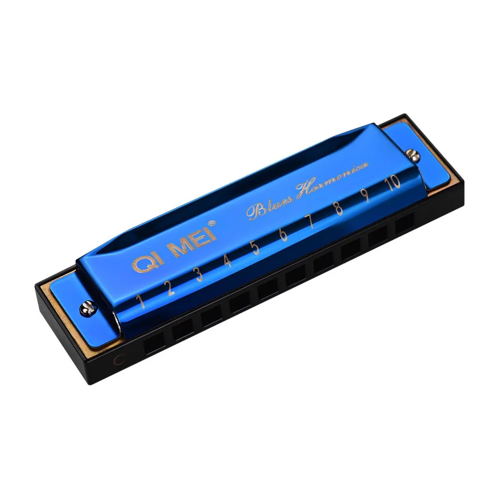 1020 Blues Harmonica Key of C 10 Holes 20 Tunes Diatonic Harp Mouthorgan with Cleaning Cloth and Storage Box | Спорт и развлечения