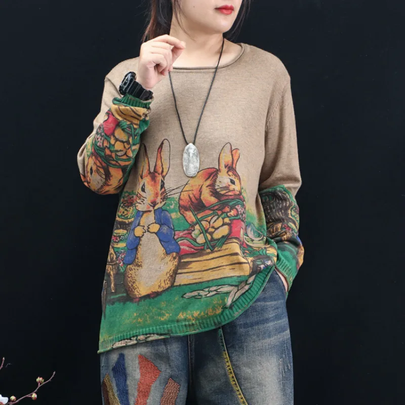 Зимняя уличная одежда Max LuLu модная Корейская женская женские свитера с принтом